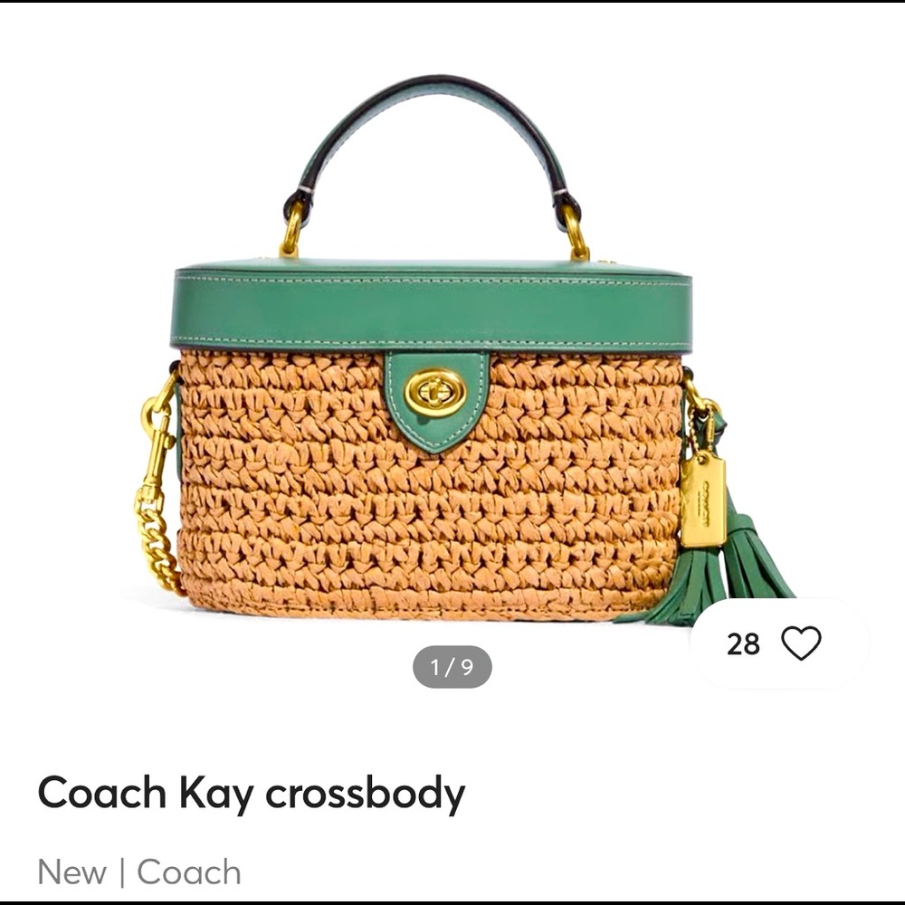 Coach Kay Crossbody Purse (new) washed green - Picture 1 of 12